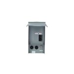 Siemens TL137US Talon Temporary Power Outlet Panel with a 20, 30, and 50-Amp Receptacle Installed, Unmetered Gray
