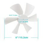 6’’ RV Vent Fan Blade Replacement, 12V D-Shaft RV Bathroom Fan Compatible with Heng’s, Elixir, Jensen, Jayco,Toyota Dolphin RV