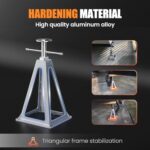Aluminum RV Stabilizer Jacks – 4 Pack Stack Jacks for RV Camper Trailer – Adjustable 11″ to 17″ – Supports up to 6000 Lbs – Travel Trailer Essentials