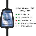 30amp Surge Protector for RV Accessories – POWSAF rv Voltage Protector/Monitor with Surge Protection(4100 Joules), Designed with Easy to Use Handles, ETL Listed, Black