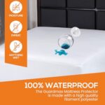 Guardmax Mattress Protector Waterproof Fitted Sheet – Short Queen Size – Premium Soft, Breathable, and Hypoallergenic Mattress Cover, Protects Against Liquid Spills, Perspiration and Dust Mites
