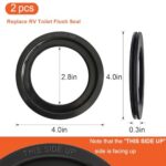 RV Toilet Seal, Flush Ball Seal Gasket Replacement 385311658 for Dometic 300/310/320, High-Grade Rubber, Toilet Seal Parts Solve The Leakage Problem, 2-Pack