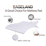 EASELAND RV Short Queen Mattress Pad Pillow Top Quilted Fitted Cooling Mattress Protector Cover Topper Cotton 8-21″ Deep Pocket (60×75 Inches, White)