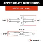 Lippert Manual RV Scissor Jack Kit, 5,000 lbs. 24″ Extended, 4-1/4″ Retracted, Universal Bolt-on or Weld-on for Travel Trailer, 5th Wheel, Stable Bow-Tie Base, Crank Handle Sold Separately – 285325