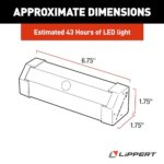 Lippert Wireless Motion-Activated LED RV Step Light with IP65 Rating, High-Strength Magnets for Magnetic Attachment, Adhesive-Backed Metal Plate, AA Batteries Not Included – 2022172335