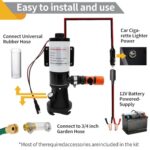 12V RV Macerator Pump, RV Waste Pump 12GPM, Rv Water Pump Kit, Self Priming Macerator Pump with Hose Discharge Port for RVs, Boats, Campers.