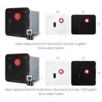 FOGATTI RV Tankless Water Heater, InstaShower 8 Plus, Gen 2, with 15 x 15 inches Black Door and Remote Controller, DC 12V, Best High Altitude Performance, Ideal for RVers’ Everyday Use