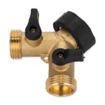 Camco Solid Brass Water Wye Valve- Easy Grip Valve Handles and Simple Water Hose Connection CSA Low Lead Certified – (20123)