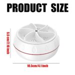 Portable Washing Machine, Ultrasonic Turbine Mini Washing Machine & Dishwasher with Suction Cups for Home Travel College Room RV Apartment, Turbo Washer for Cleaning Sock,Underwear
