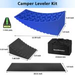 RV Leveler Blocks for Travel Trailers, Upgrade Version Camper Levelers No Trimming Required Faster and Easier Than RV Leveling Blocks, Bear Weight Up to 35,000 lbs