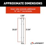 Lippert 5th Wheel Landing Gear Follow Leg, 29-1/2″ Universal Replacement with Snap Pin, Durable Powder-Coated Assembly – 179014