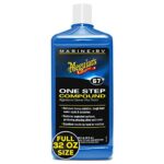 Meguiar’s Marine/RV One Step Compound – Marine and RV Restorer That Removes Heavy Oxidation and Scratches While Restoring Gloss – 32 Oz (Packaging May Vary)