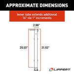 Lippert 5th Wheel Landing Gear Lead Drop Leg, 29-1/2″ Universal Replacement with Snap Pin, Durable Powder-Coated Assembly – 179013