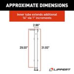 Lippert 5th Wheel Landing Gear Lead Drop Leg, 29-1/2″ Universal Replacement with Snap Pin, Durable Powder-Coated Assembly – 179013