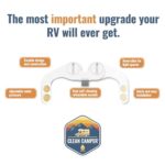 RV Bidet by Clean Camper | Self-Cleaning, Adjustable Dual Nozzles | Non-Electric and Reversable | Upgrade Your RV Experience | Easy Installation