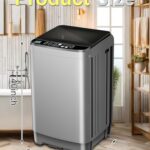 KRIB BLING Full Automatic Washing Machine with LED Display, 25 lbs Portable Washer Drain Pump, 10 Programs & 8 Water Levels Selections, Ideal for Camping, Apartment, Dorm, GREY, ZTXQB201B-GREY9