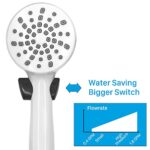 RV Shower Head with Hose and On Off Switch (Trickle), Water Saving and High Pressure Shower Head with Hose Guide Ring and Shower Holder for RV, Camper, Van, Travel Trailer, Motorhome and Boat, White