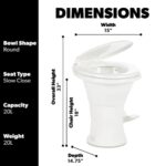Dometic 310 Standard Toilet – Oblong Shape, Lightweight and Efficient with Pressure-Enhanced Flush, White Perfect for Modern RVs