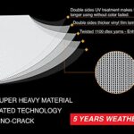 Leaveshade RV Awning Fabric Replacement Camper Trailer Awning Fabric Super Heavy Vinyl Coated Polyester 15’3”(Fit for 16′ Awning)-USA Flag (Custom Looking)