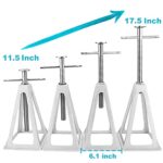 YOMILINK Aluminum RV Stabilizer Jacks 4 Pack, Screw Jack Stands, Stabilize and Level RV Trailer Camper, Adjustable Height 11.5 to 17.5 Inch, Single Jack Withstand 6000 Lbs