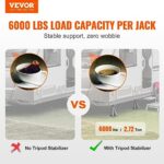 VEVOR RV Stabilizer Jacks, 4 Pack Aluminum RV Leveling Jacks, RV Stack Jacks for RV Travel Trailer Camper, Single Screw Jack Support up to 6000 Lbs, Adjustable from 11 inch to 17 inch
