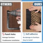 2PCS RV Cargo Storage Mesh Net, Elastic Stretchable Car Storage Net RV Netting Pocket with 4 Adhesive Strip for Car, SUV, Truck(17.7 x 9.8 Inch)