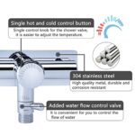 All Metal Single Handle RV Shower Faucet Valve Diverter,Camper Shower Faucet Valve, 4”RV Shower Replacement Valve for Motor Home, Travel Trailer, Camper, Fifth (5th) Wheel (Chrome, 4″)