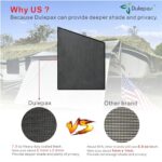 Dulepax RV Awning Side Shade 8.9’X7′ Black Mesh Screen,RV Awning Side Shade Screen for Privacy Shade,Universal Trailer Awning Sun Shade Canopy,Camper Awning Shade for UV Block with Complete Kits