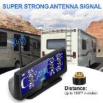 Hieha Rv Tire Pressure Monitoring System, 7.84” Solar TPMS for Rv Travel Trailer Coach Truck Fifth Wheel Motorhome with 6 Sensors, Real-time Monitoring Pressure and Temperature(0~198PSI)