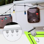RVMATE RV Awning Light Holder, Easily Slide Into RV Awning Roller Bar Channel, Each Holder can Support 15 lbs, 8 Pack