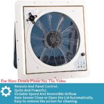 RVLOVENT RV Roof Vent Fan 12V Auto Remote Control 14” inch 10 Speed (Smoke)