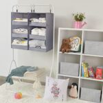 GRANNY SAYS 3-Shelf Foldable Closet Organizers, Hanging Shelves for Locker & Camper, Gray, 2-Pack
