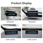 Tire Pressure Monitoring System Wireless Solar TPMS, Tire Pressure Monitor Installed on Windowshield with 4 External Sensors Real-time Display Temperature Pressure 22-87 PSI for Car RV SUV MPV Sedan