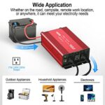 YSOLX 1000W Power Inverter 12v to 110v, DC to AC Converter with 3 AC Outlet, 1000 Watt Inverter for 12v Truck/Rv/Camping/Home/Emergency Power