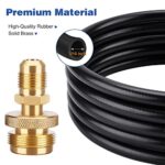WADEO 12 FT Propane Quick Connect Hose for RV to Gas Grill, Converter Replacement for 1 LB Throwaway Bottle Connects 1 LB Portable Appliance to RV 1/4″ Female Quick Disconnect