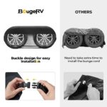 BougeRV RV Tire Covers, Dual Axle Wheel Cover (2 Packs) Fits 30″-33″ Diameter Tires, Black Waterproof Anti-UV Tire Covers RV Accessories for RV/Trailer/Truck/
