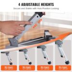 VEVOR RV Steps, Aluminum Alloy Folding Platform Step Adjustable Height, Portable Step Stool with Wide Anti-Slip Surface, Rubber Feet, Reflective Strips and Handle, Supports Up to 1000lbs