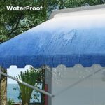 KING BIRD- RV Awning Fabric Replacement,Heavy Duty Weatherproof 18oz Vinyl-Universal Outdoor Canopy for Camper, Trailer, and Motorhome Awnings-Blue Fade-14′ (Fabric 13′ 2″)