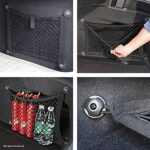 Seepong 2 Pack Large Cargo Net for Trunk, RV, Boats Storage Mesh Pocket Net with 4 Mounting Screw and Builtin Hooks 18 x 9.8 inch